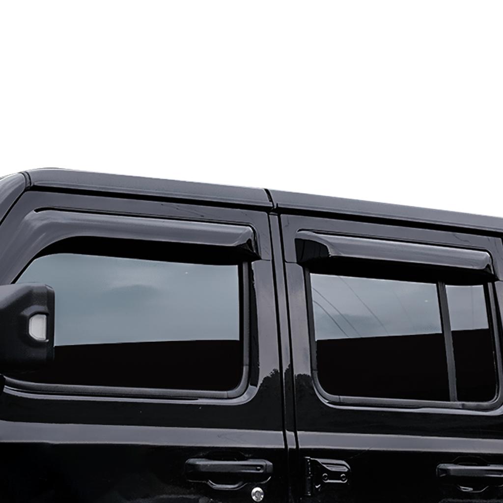 Car Side Window Wind Deflectors Vent Visors Sun Wind Rain Shield for Jeep Wrangler JL Unlimited 18-20 JK 07-18