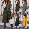 Women's Autumn And Winter Temperament Sleeveless Cardigan Mid-length Cotton Vest Vest Coat