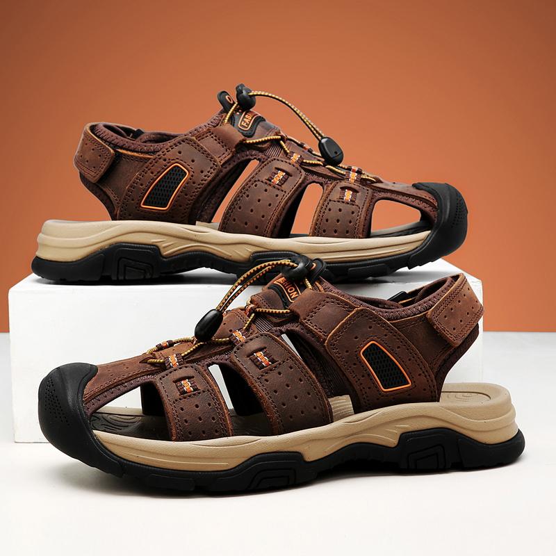 Summer Men's Beach Sandals Lightweight Anti-Slip Soft Soled Slippers Outdoor Quick-Dry Casual Shoes Fashion Roman Shoes