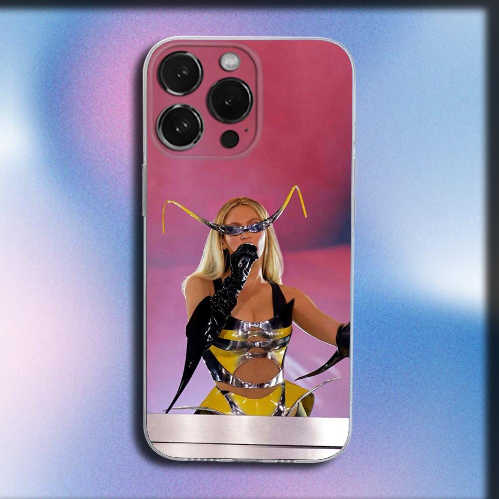 Singer B-Beyonce Phone Case For iPhone 16,15,14,13,12,11 Plus,Pro,Max,XR,XS,X,Plus,SE,Mini Transparent Soft Cover