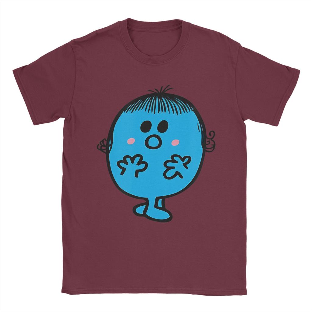 Funny Mr Men Little Miss Shy Funny cute T-Shirt Men Cotton Short Sleeve  Round Neck Summer Tops