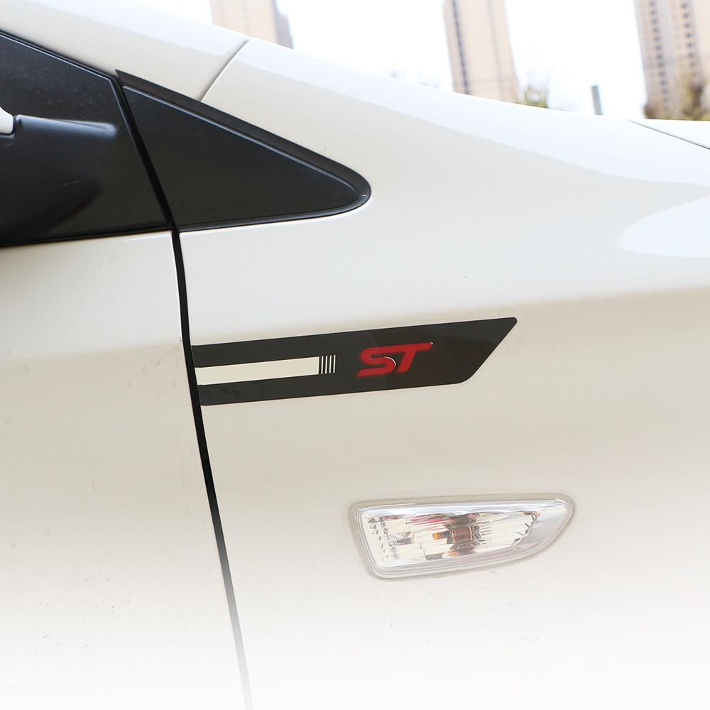 AHYU6 2Pcs Car Accessory Side Doors Blade Car Stickers for Ford Taurus Kuga Fiesta Focus Mondeo Escape St Vignale