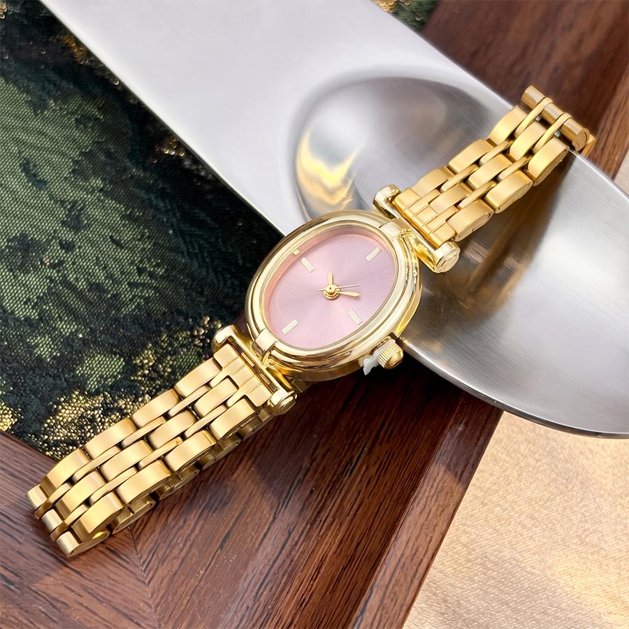 Minimalist Watch for Women: Sleek Oval Dial Stainless Steel Strap Exquisite Timeless Wrist Watch