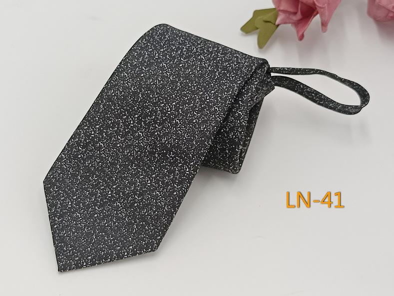 Men's Professional Striped Jacquard Zipper Tie, 7cm