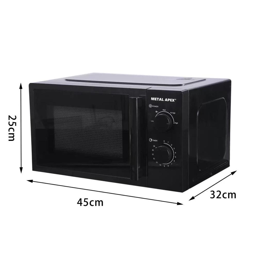 Four à micro-ondes multifonctionnel 20L/25L avec plateau tournant et bouton mécanique