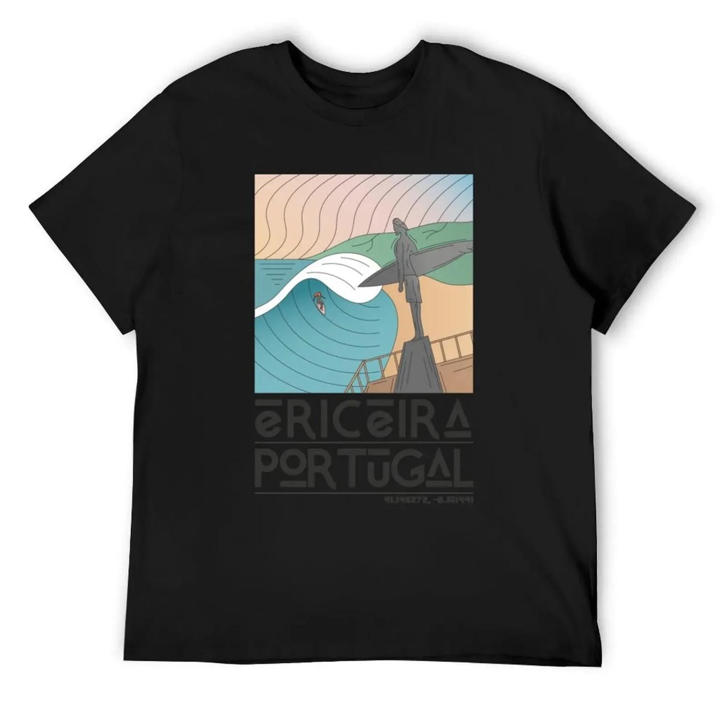 

Эрисейра Португалия Ретро Путешествия Классическая Футболка футболки графический черный мужская одежда XXXXXL чёрный