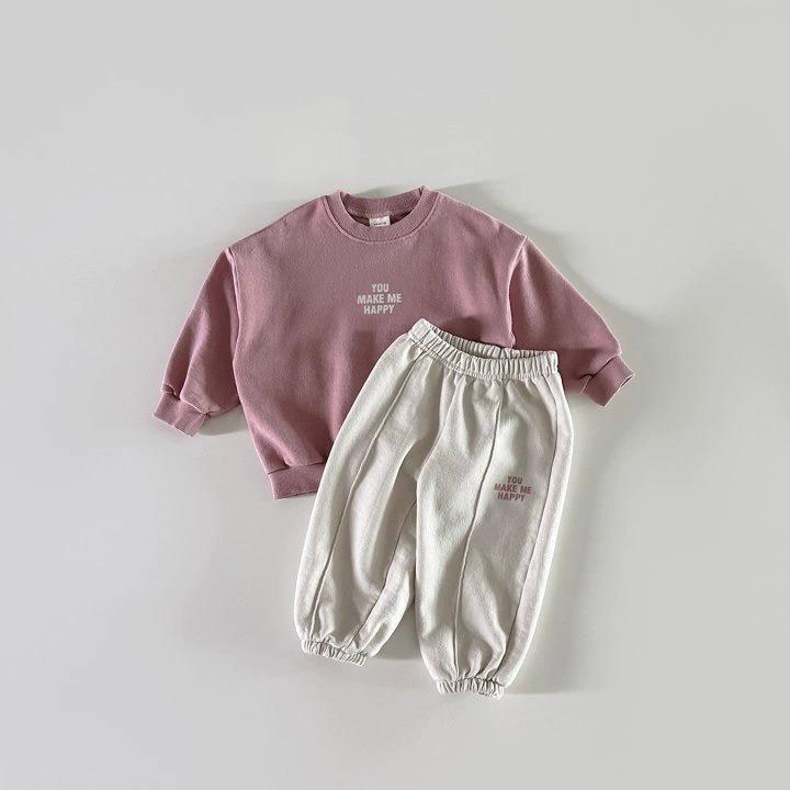 Trendy Color Block Cotton Sweatshirt & Jogger Set for Kids