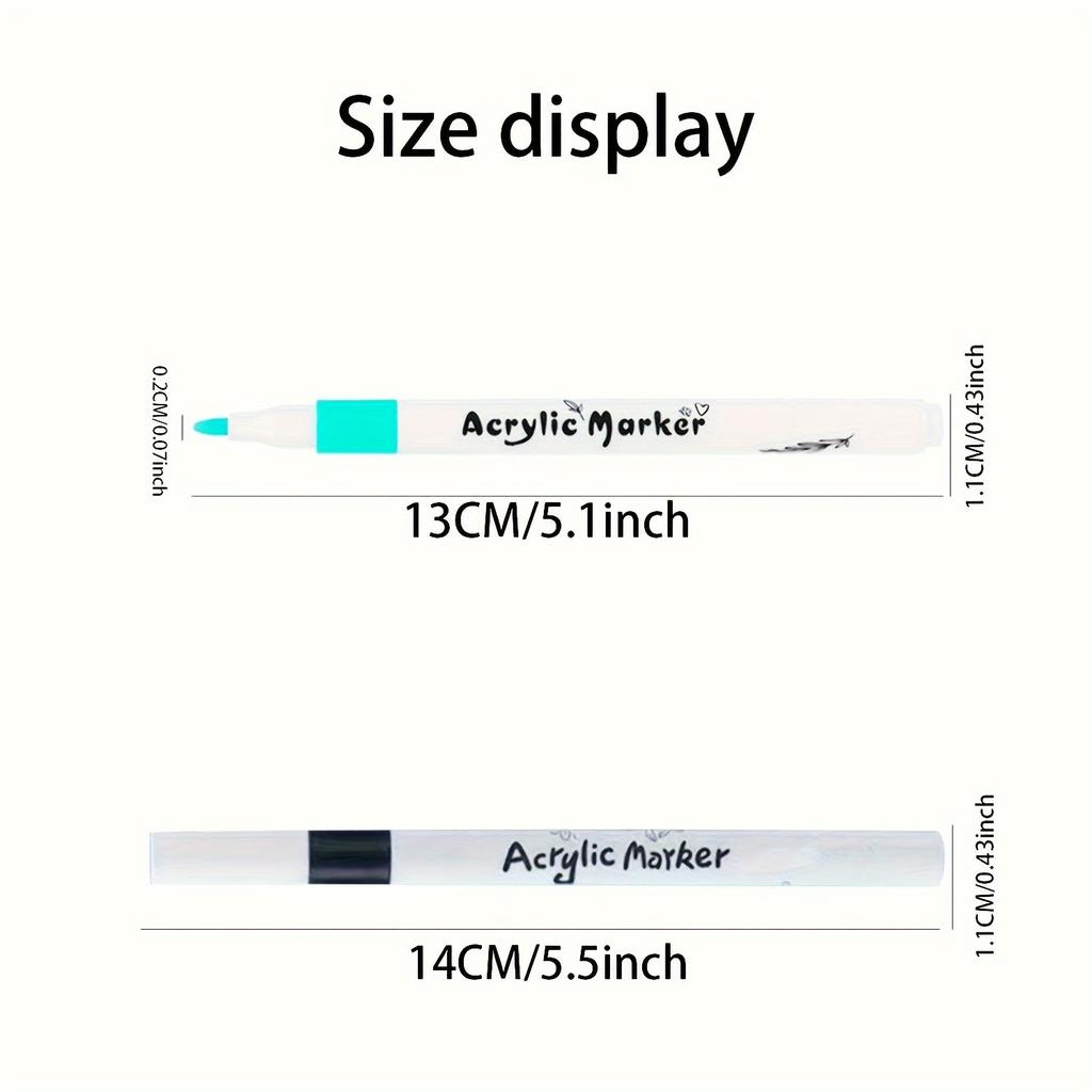 Acryl Verf Stiften Sneldrogend Waterdicht Fijne Punt voor DIY Kunst Canvas Hout Glas Levendige Kleuren Ergonomisch Ontwerp Perfect Mooi Cadeau voor