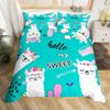 Erosebridal Ice Hockey Bedding Set Twin Hockey Player Duvet Cover for Kids Boys Girls Teens Juvenile Sports Game Comforter Cover Set Soft Mi