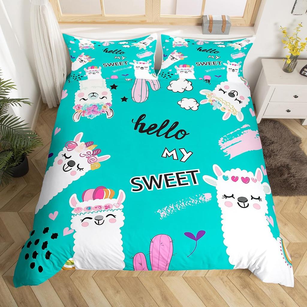 Erosebridal Ice Hockey Bedding Set Twin Hockey Player Duvet Cover for Kids Boys Girls Teens Juvenile Sports Game Comforter Cover Set Soft Mi
