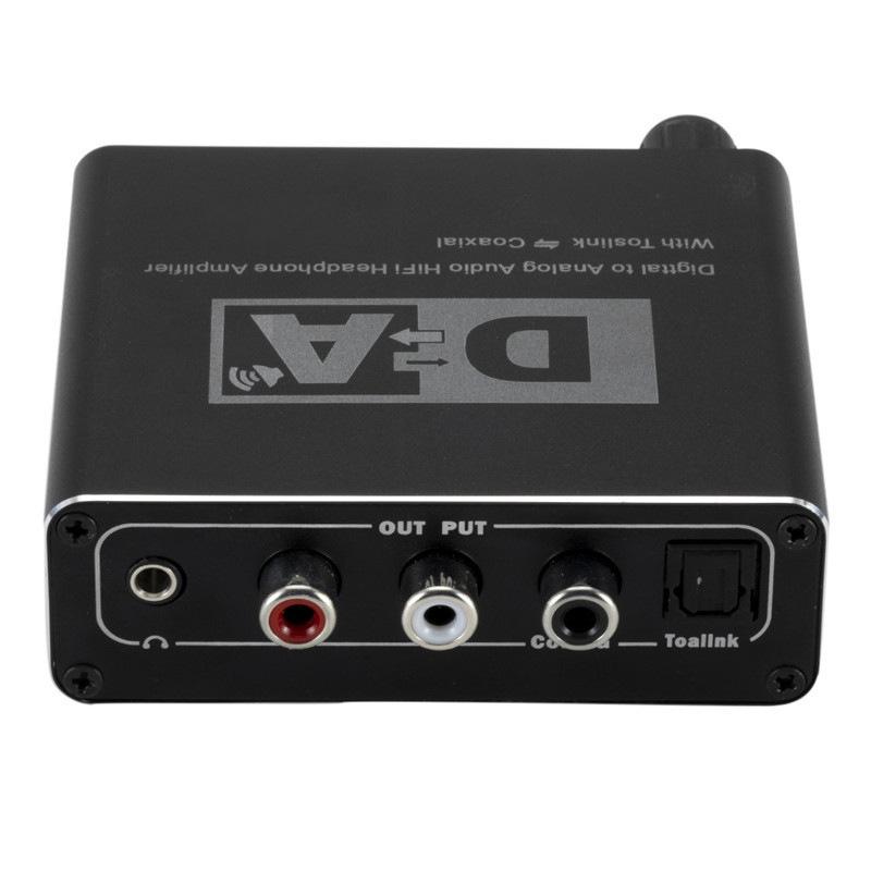 Dijitalden Analoğa Ses Dönüştürücü DAC Kod Çözücü 32-192KHz Amplifikatör 3.5mm AUX 2RCA Amplifikatör Ses Toslink Optik Koaksiyel Çıkış