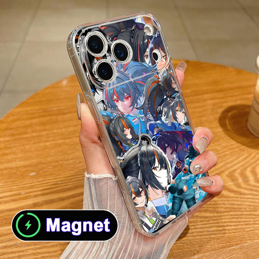 

Zenless Zone Zero ZhuYuan Clear Magsafe Mobile Phone Case for iPhone 17 16 15 14 13 12 11 Air Pro Max Plus Mini Colorful Cover iPhone 11 Pro Max