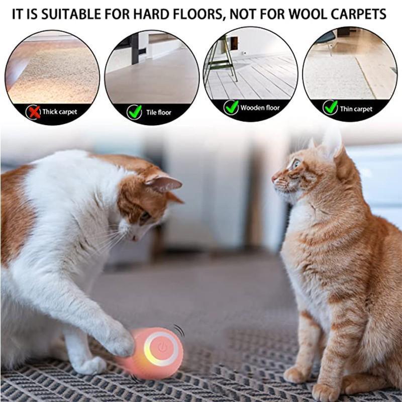 Smart Cat Toys Automatic Rolling Ball Electric Cat Toys Interactive For Cats Training Self-moving Kitten Toys Pet Accessories