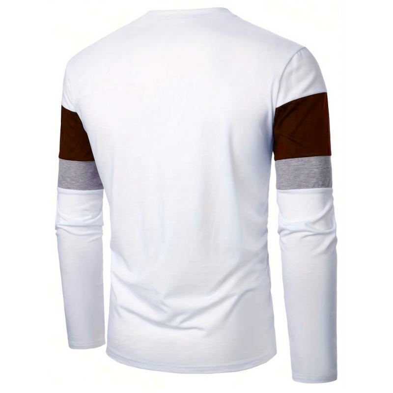 Men's Los Angeles Print Long Sleeve T-Shirt Casual Sports Round Neck Bottoming Top Comfortable and Breathable Clothes