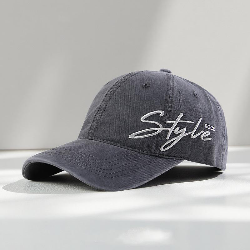 New Street Wind Side Letter Embroidery Baseball Cap Female Versatile Cap Male Couple Trendy Brand