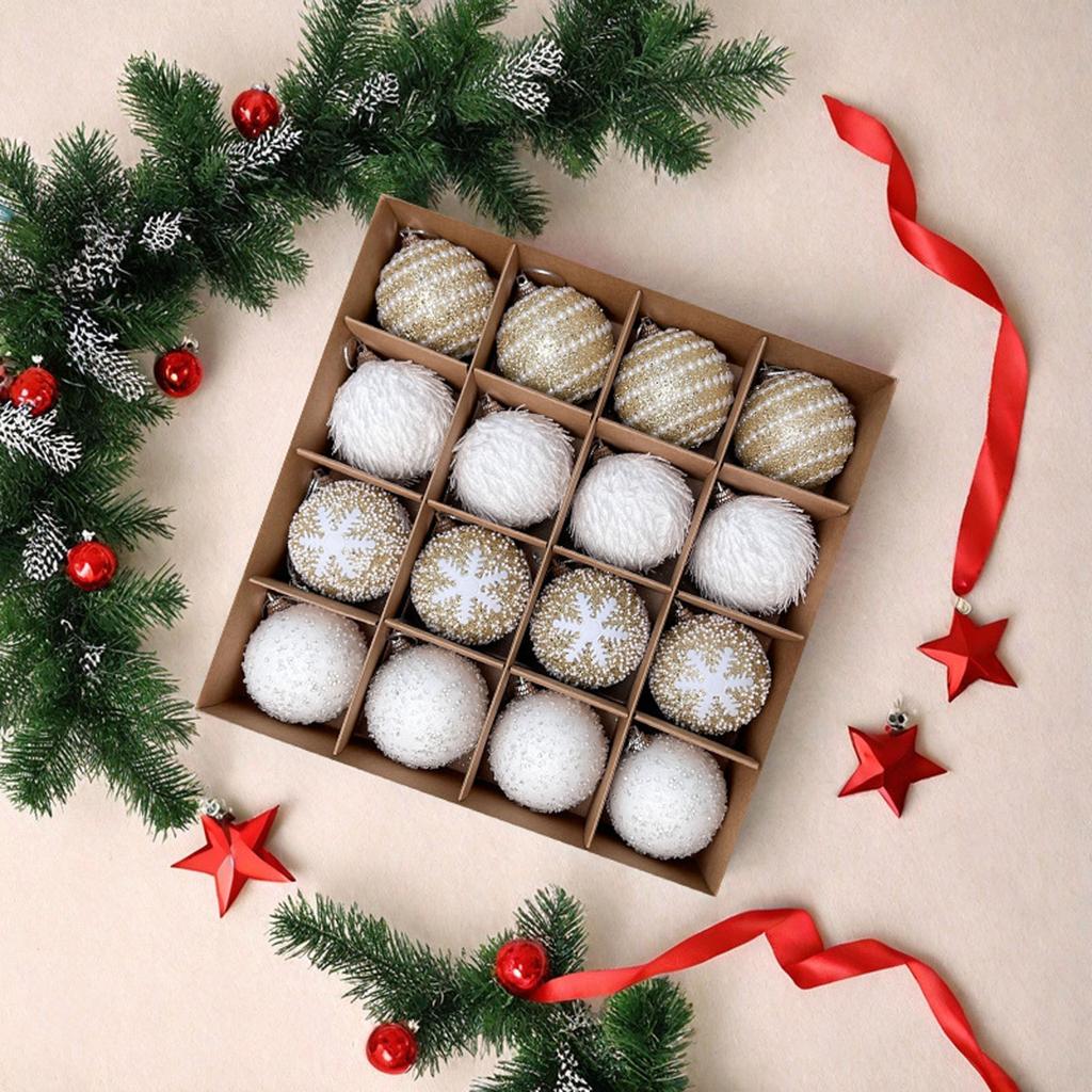 Exquisite Christmas Ball Set, Christmas Ornaments, Christmas Tree Decorations, Glitter Foam Balls
