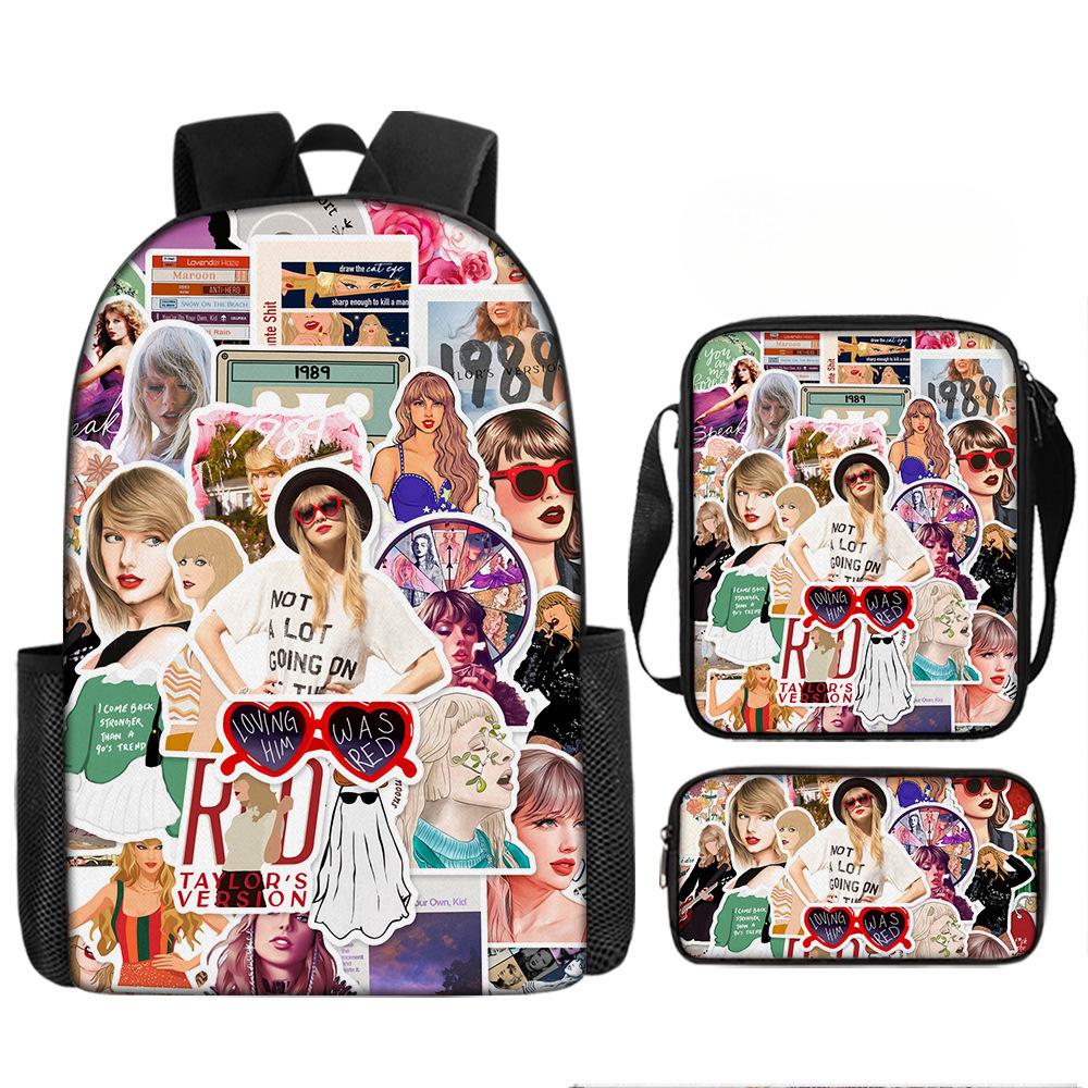 Taylorswift Taylor Swift Elementary School Bag Children'S Cartoon Backpack Anime Backpack Satchel