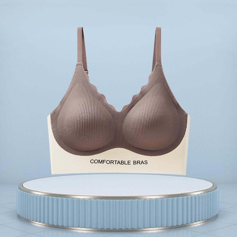 Soft Lifting Fixed Cup, Seamless Back, No Steel Ring Support, Bra Thin Summer