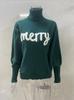 Women's European and American Loose Bat Sleeve Christmas Turtleneck Sweater