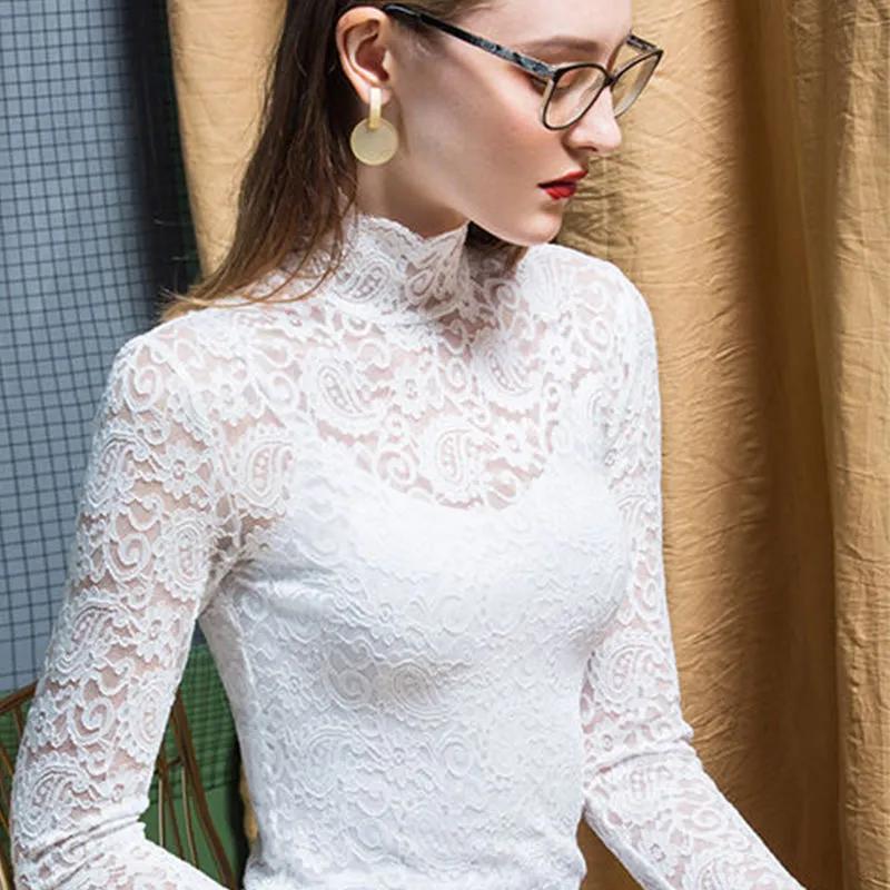 Women's Fall and Winter Long-sleeved Solid Color Bottoming Shirt Slim High-neck Thickened Tops