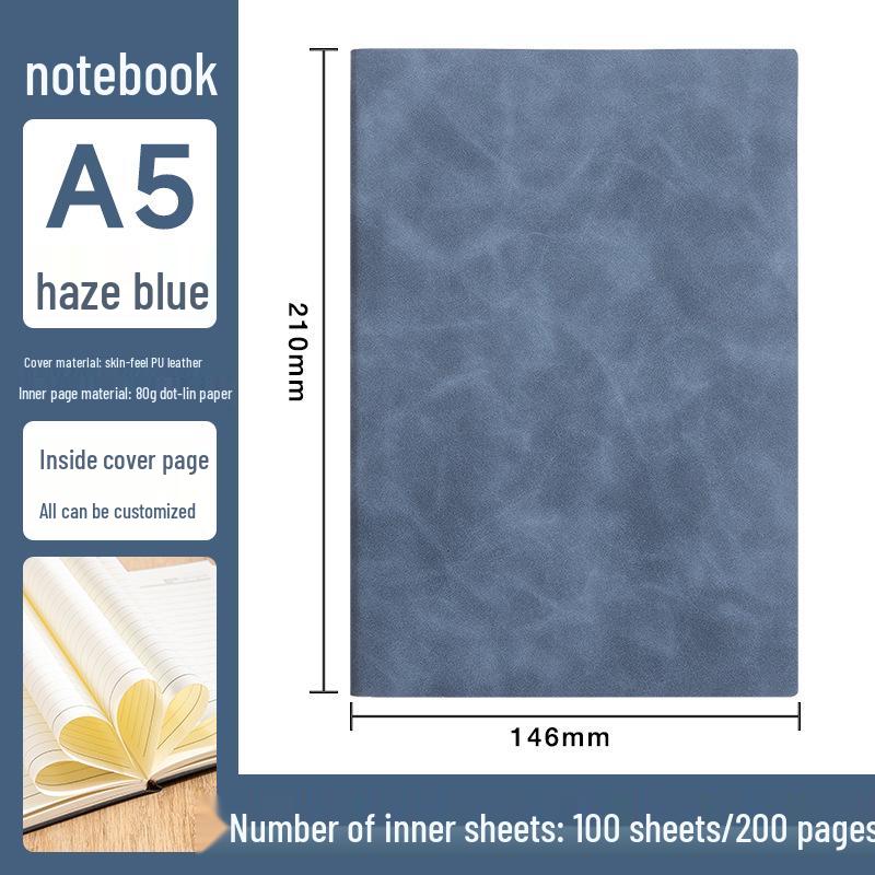 Custom Logo A5/B5 Leather Notebook Gift Set for Office Meetings