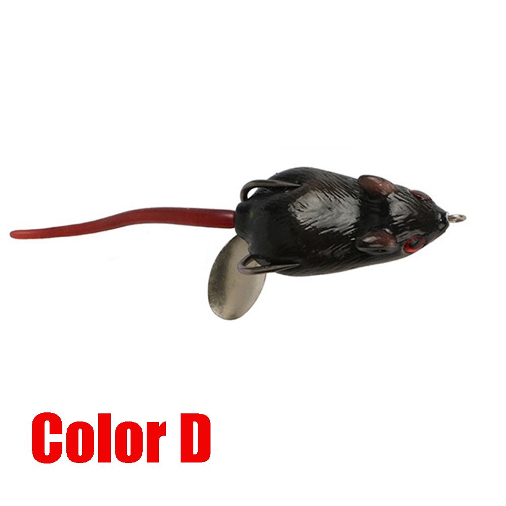 5.5cm/10.5g Hot Lifelike eyes Wobblers  Soft Mouse Bait Snakehead Hooks Fishing Lures Spinner Spoon
