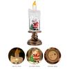 Snow Globe Candle Lamp With Realistic Floating Snowflakes Safe Plastic Design For Christmas Winter Party Homes Decors