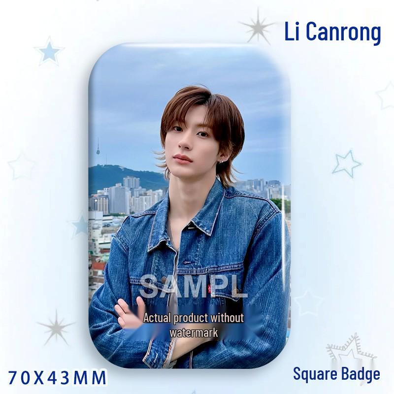 Li Canrong Concert Star Badge Laser Sticker Brooch Ornament