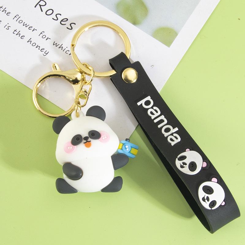 Sichuan Panda Bamboo Keychain Ornament: Cute Chengdu Zoo-Inspired Small Gift
