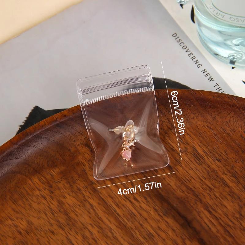 

10 шт. Прозрачные ПВХ мешочки для украшений Сумка-органайзер на молнии для серег, ожерелий, украшений Антиокислительные пакеты для упаковки и демонстрации as the picture