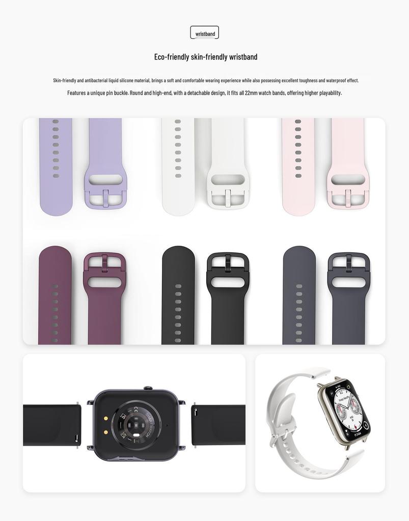 Q19MAX Fashion Smartwatch: Heart Rate & Blood Oxygen Monitoring, Bluetooth Calls, IP68 Waterproof