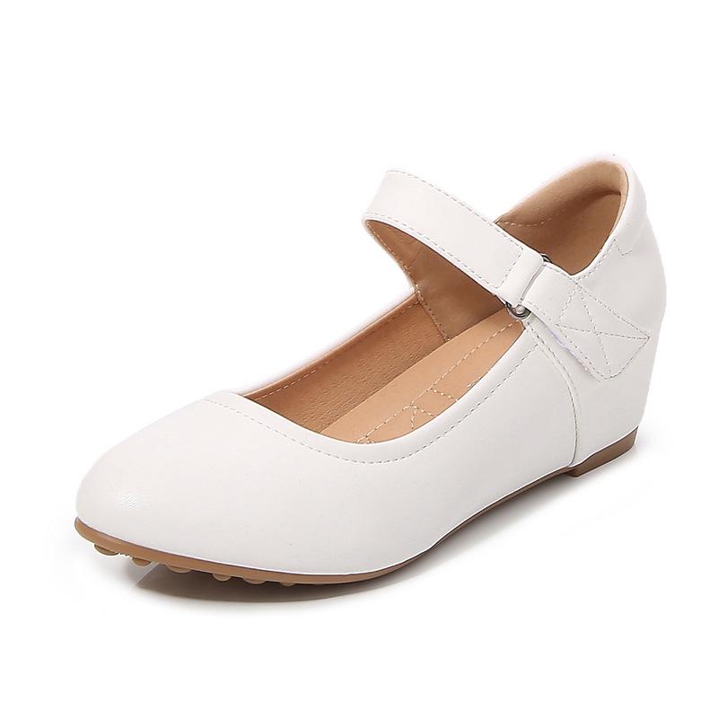 Nurse Soft Sole White Wedge Mary Jane Loafers - Comfortable Spring Shoes for Women