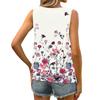 Women's Summer Vest Loose Pleated Round Neck Shirt Casual Sleeveless Top
