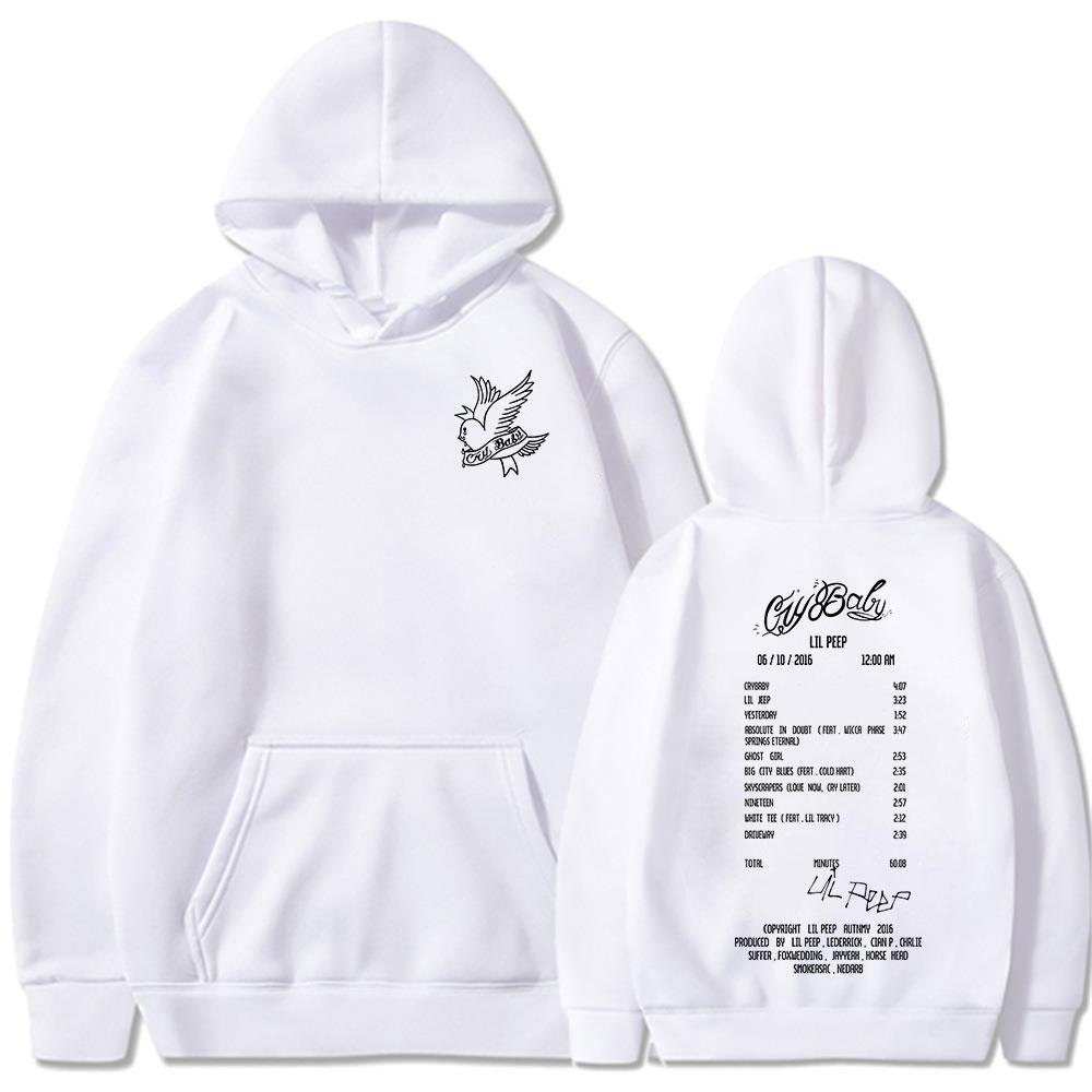 Rapper Lil Peep Cry Baby Album Felpe Grafiche Uomo Donna Pile Casual Oversize Felpa Moda Hip Hop Manica Lunga Pullover
