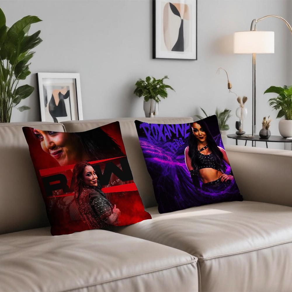 R-Roxanne Perez Wrestler cushion cover Double Sided Printed Polyester Pillowcase Pattern Decorative Zipper Cushion Cover
