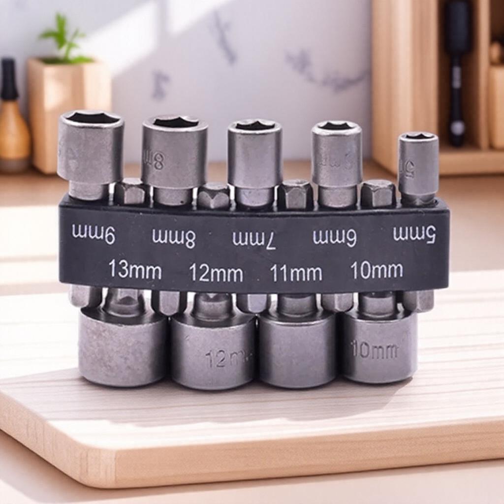 9/14Pcs Hex Socket Nut Driver Set Screwdriver Bits Tool Set 5mm to 12mm Socket Wrench for Mechanics and DIY