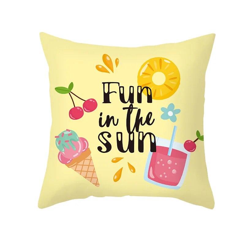 Cartoon Fruit Pillowcase Office Cushion Cover Living Room
