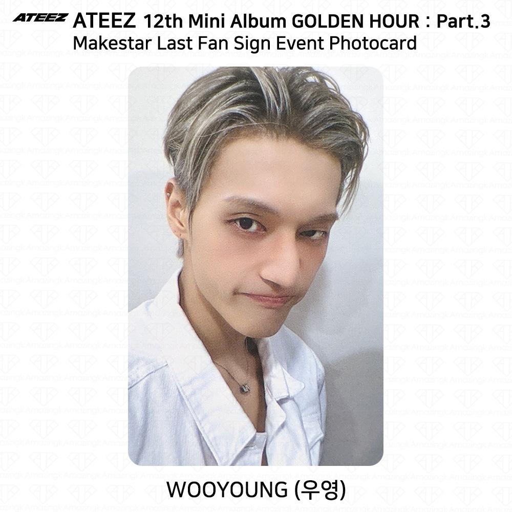 

ATEEZ 12-й мини-альбом Golden Hour Part3 Последнее фан-сайн мероприятие MakeStar Фотокарточка Wooyoung