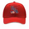 Bold USA Patriotic Flag Block Letter Sandwich Baseball Cap Sun Cap Outdoor Workouts Hat