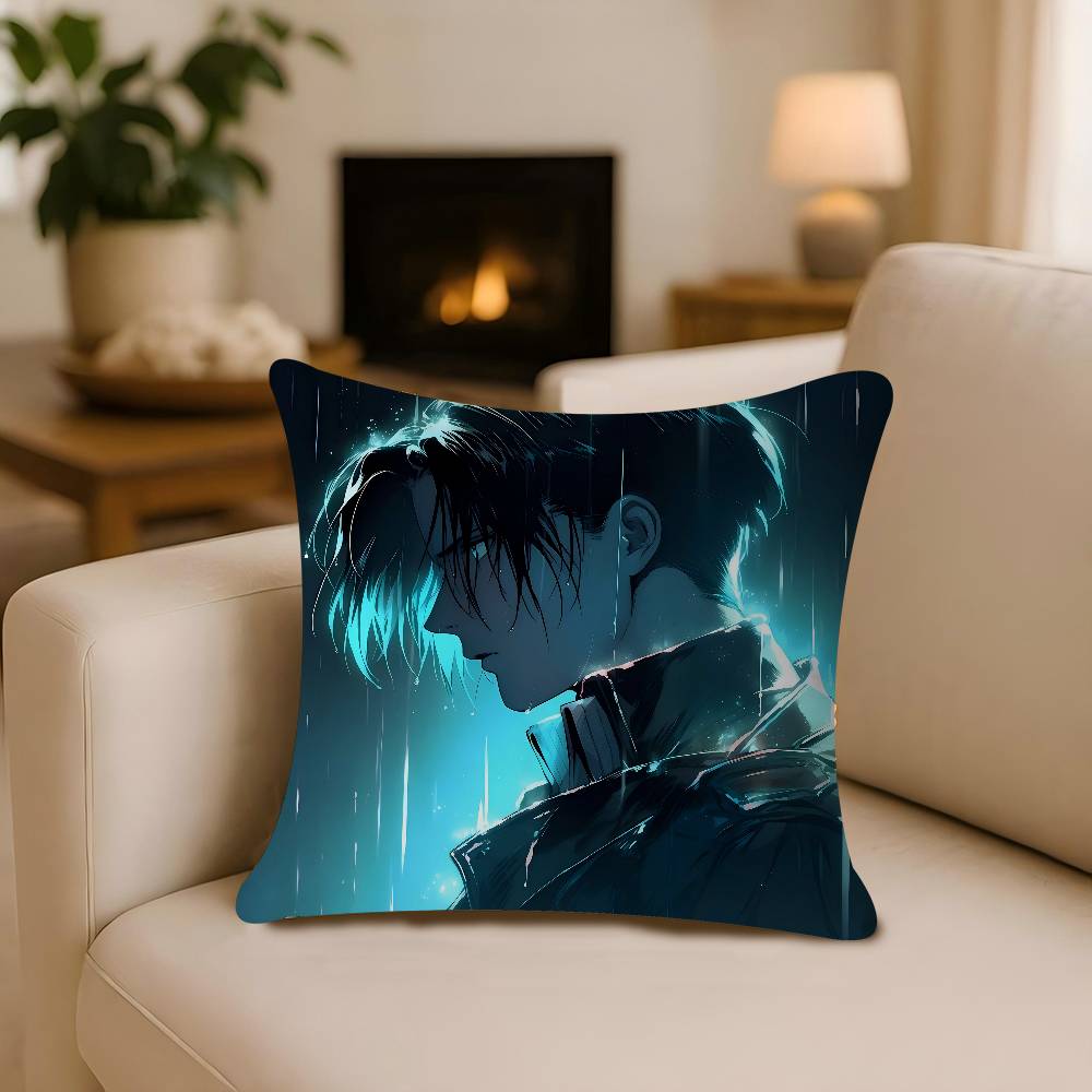 Levi Ackerman Pillow Cover Sofa Cushion Cover Home Room Decoration Children Gift