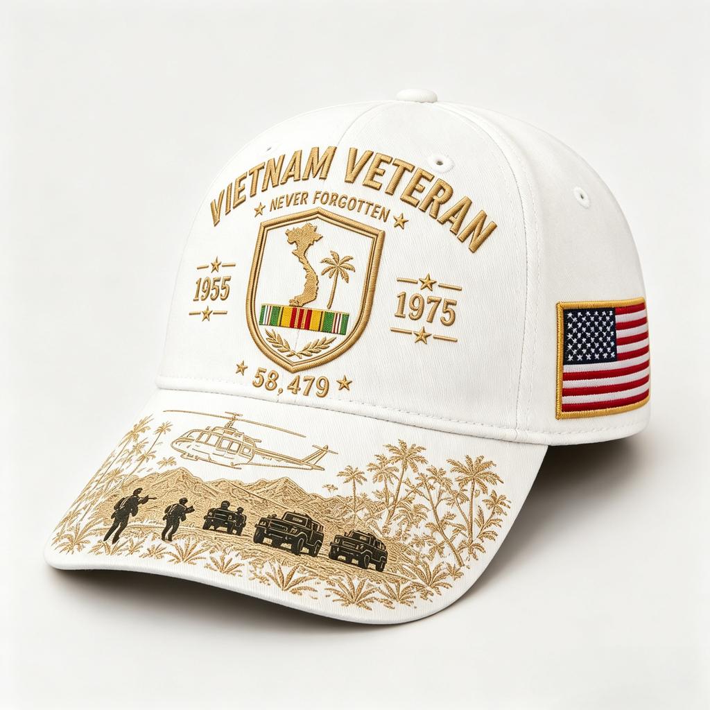 USA - Memorial Printed Hat Men's Old Soft Top Baseball Cap Duck Tongue