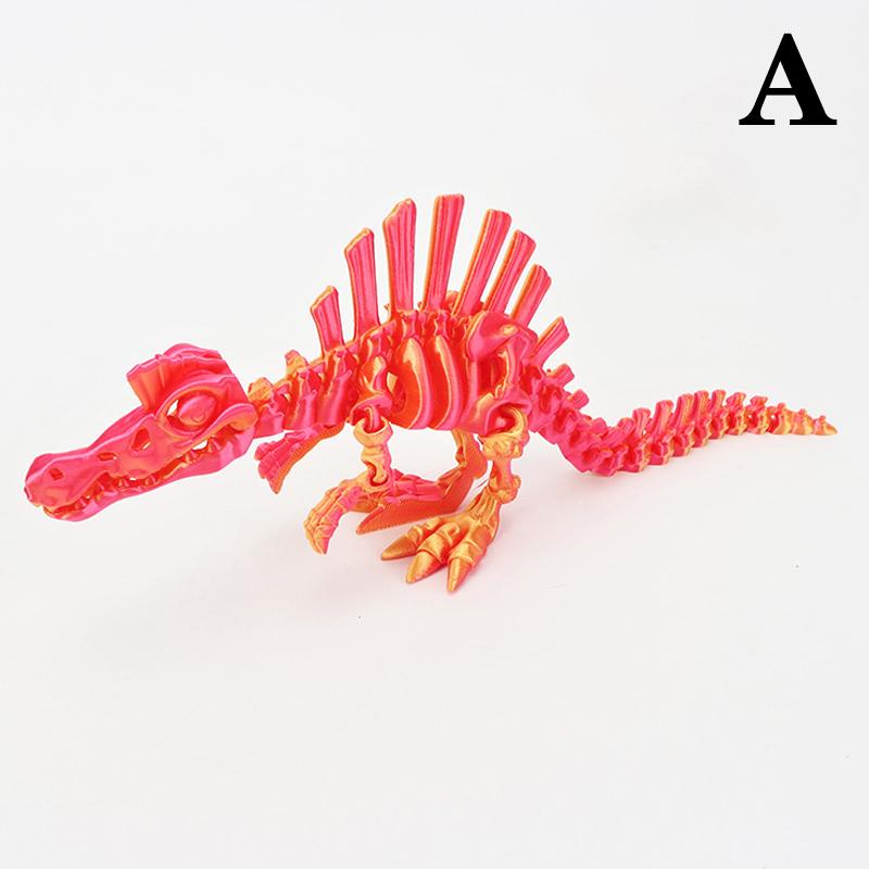 3D Printed Echinosaurus Dinosaur Movable Dragons Figurine Multi-Color Gift For Kids Birthdays Creative Home Decor