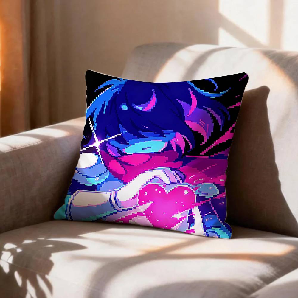 Indie Game KKris Deltarune Pillow Case Pattern Printed Pillowcase For Living Room Sofa Cushion Cover