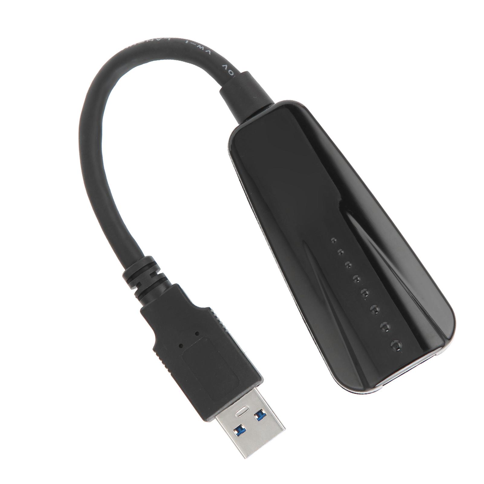 

Адаптер USB до Ethernet 101001000M USB 3.0 до RJ45 LAN ABS Мережевий адаптер Сумісний для Windows для