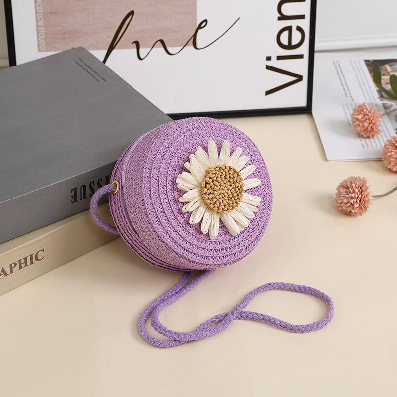 Rustic Raffia Straw Bag Woven Phone Bag Crossbody Female,Beach Straw Small Bag Holiday Style