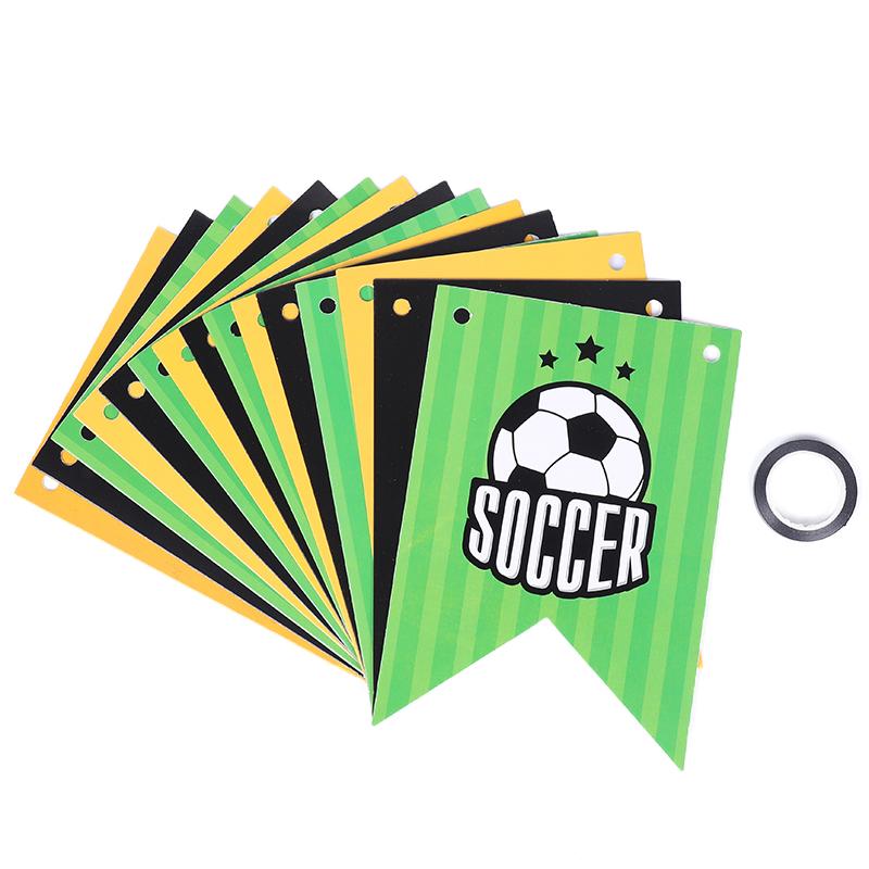 1set Football Happy Birthday Banner Garland Kids Boys Sports Theme Soccer Birthday Party Decoration Favors Supplies