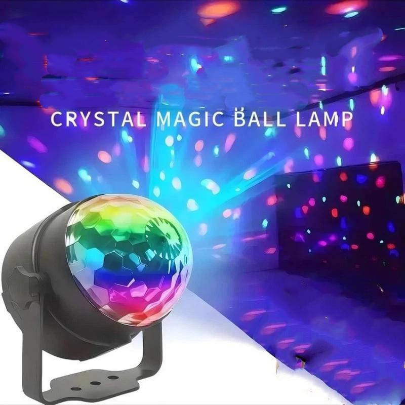 USB RGB Disco Ball Projector Light Plug & Play Design for Home Bar KTV Christmas Holiday Party Atmosphere Decor