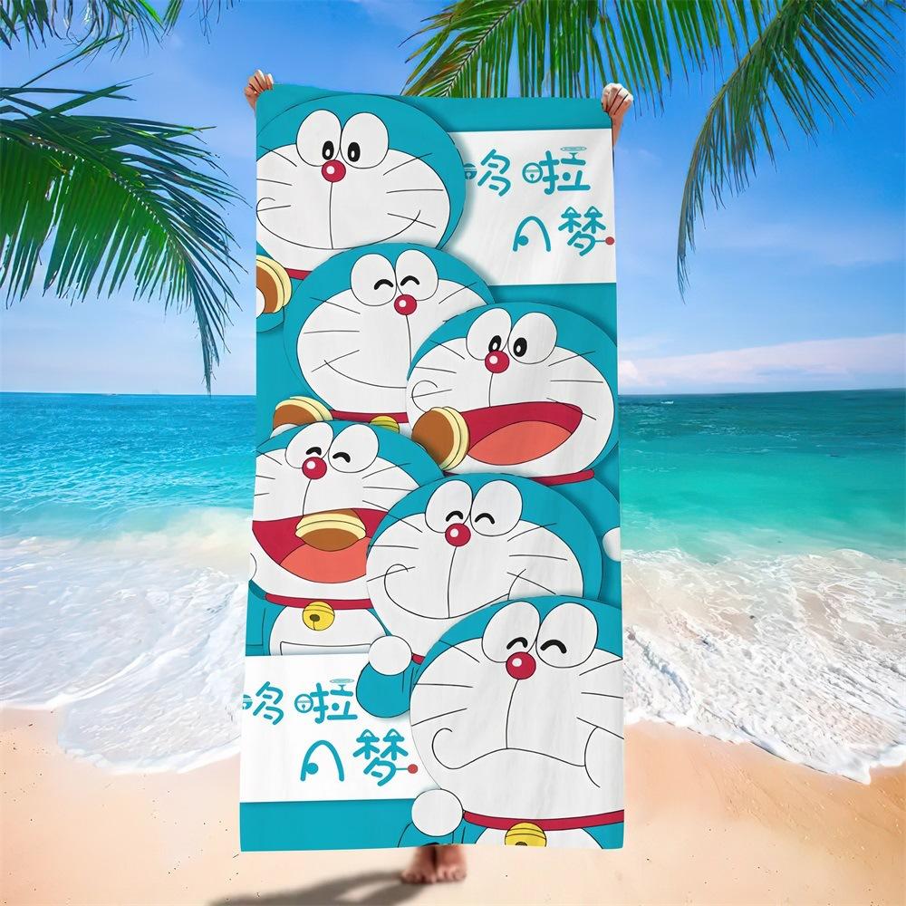 Cute Cartoon Character Printed Microfiber Beach Towel Quick Dry Soft Bath Towel For Kids Swimming