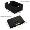Sturdy Fabric Storage Bin With Reinforced Bottom Wooden Handles for Bedroom Office