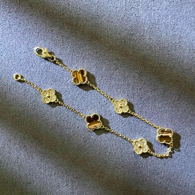 9MM Mini Six-flower Four-leaf Clover Bracelet White Mother-of-pearl Purple Chalcedony CNC Craft Simple and Versatile High-end Bracelet